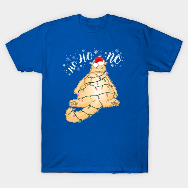 X'mas Cat - Ho Ho No Cream T-Shirt by meownarchy